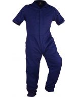 Caution Poly Cotton Short Sleeve Zip Overall - Royal