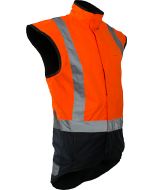 Caution StormPro D/N Fleece Lined Vest - Orange/Navy