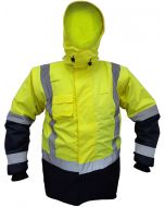Caution StormPro D/N Zip-off Sleeve Fleece Lined Vest - Yellow/Navy