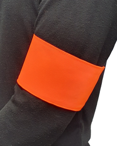 Blank Arm Band with Velcro - Hi Vis Orange