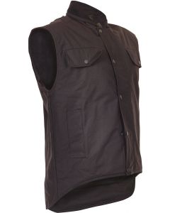 Caution Oilskin Sleeveless Vest - Brown