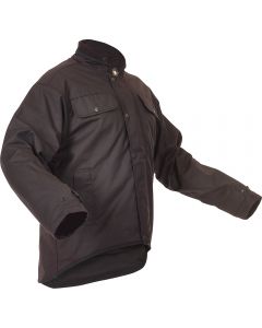 Caution Oilskin Long Sleeve Jacket - Brown