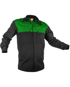 Caution Poly Cotton Long Sleeve Shirt - Black/Green