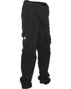 Caution Polycotton Ripstop Elastic Waist Cargo Trousers - Black