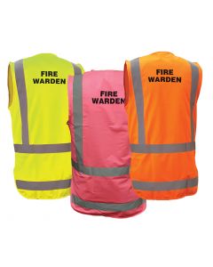 Caution Fire Warden Safety Vest 