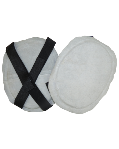 Caution Suede Leather Knee Pads - Velcro Straps