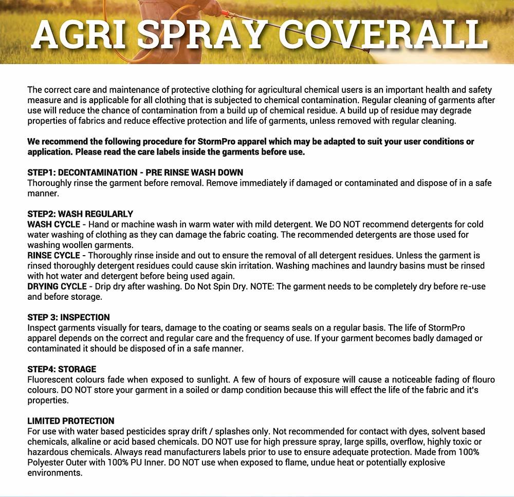Caution StormPro Agri-Spray Coverall - Navy